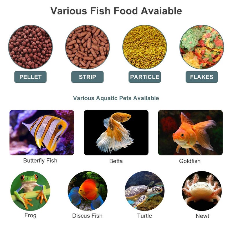 Lychee Aquarium Fish Feeder Vacation Aquarium Automatic Fish Food Dispenser Tank Feeder Timer Auto Feeders for Holiday Vacation Fish Dispenser (AF-2009) - Image 2